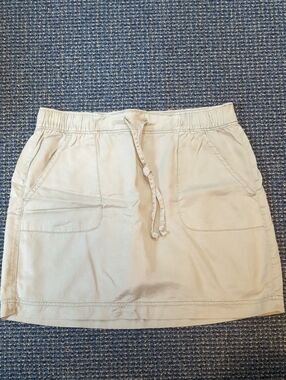Casual Drawstring Sage Skort